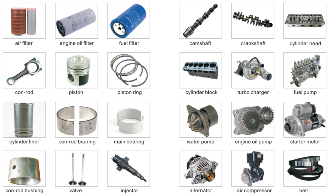 قطعات یدکی اصلی موتور ISUZU 4HK1 6HK1، فیلتر اصلی، درپوش سوپاپ، شمع 8981638130